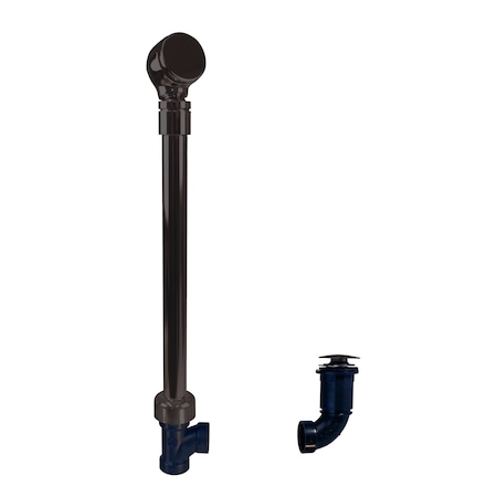 Westbrass Semi-Exposed Tip-Toe BW&O, Ball Joint in Oil Rubbed Bronze 493144HRHBJ-12